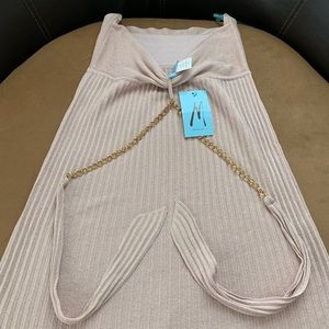 NWT Marciano Rose Gold with gold chain mini dress